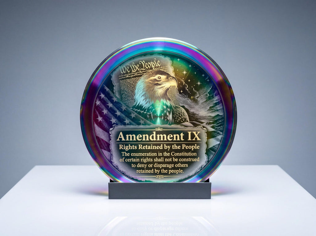 Second Amendment Steel Plate — MOPA Fiber Laser Engraved