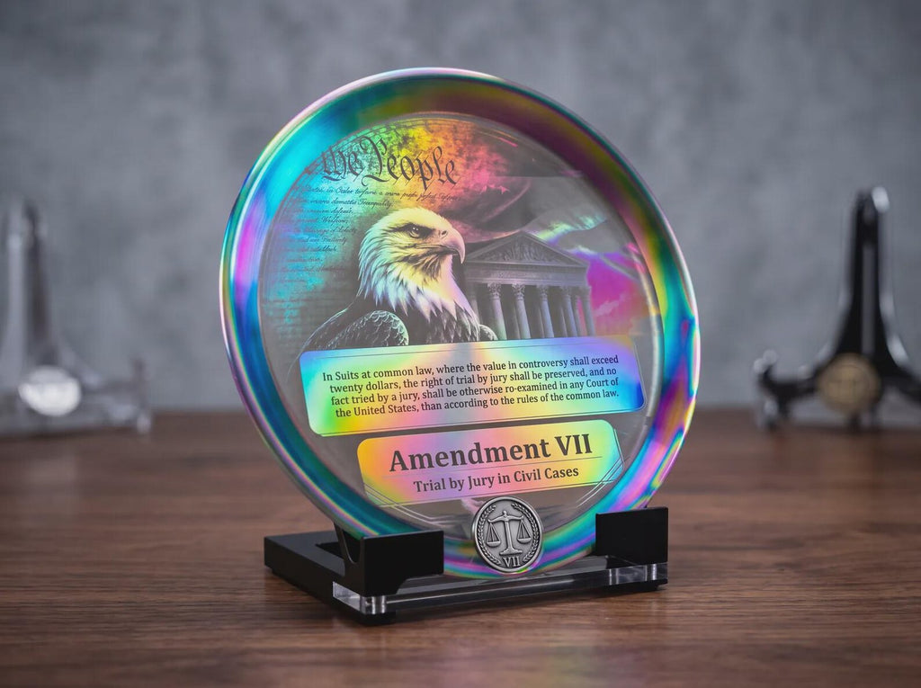 Second Amendment Steel Plate — MOPA Fiber Laser Engraved