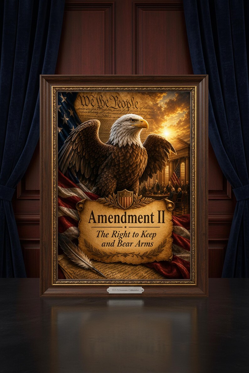 Second Amendment 3D Wall Art — Golden Age Collection